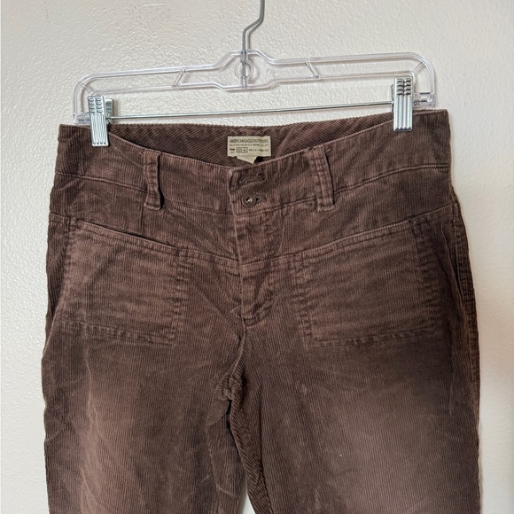 Vintage Y2K American Eagle brown corduroy low rise flare pants Size 6 - Picture 3 of 6